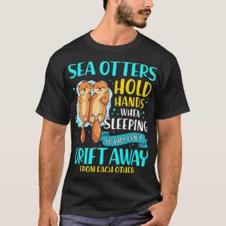 Seemänner halten Hände, wenn sie Niedlichen Otter  T-Shirt