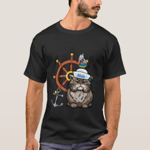 Seemänner-Katzenratte-Steering-Rad Sailor Sail T-Shirt