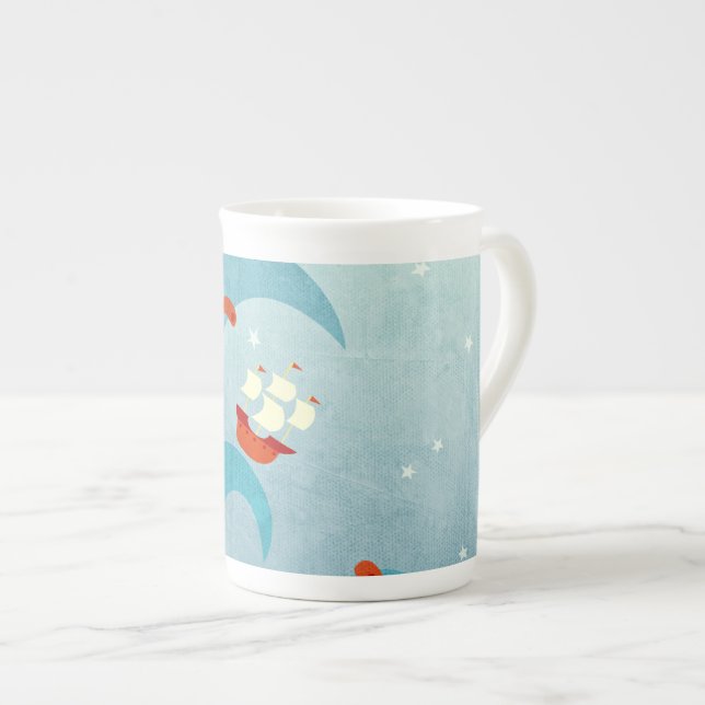 Seemannsschiff Prozellantasse (Vorderseite Rechts)