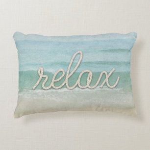 Seemannswort "Entspannung im Meer" Dekokissen