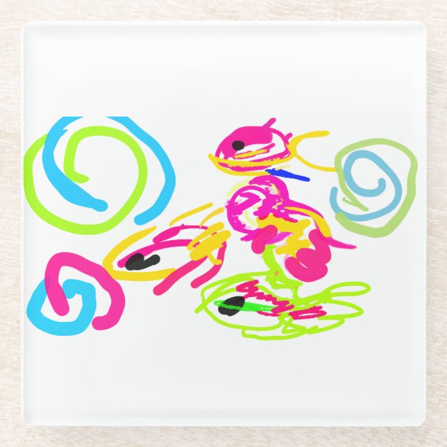 Seemannszeit Glasuntersetzer (Vorderseite)