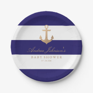 Seemarine-Babyparty Pappteller