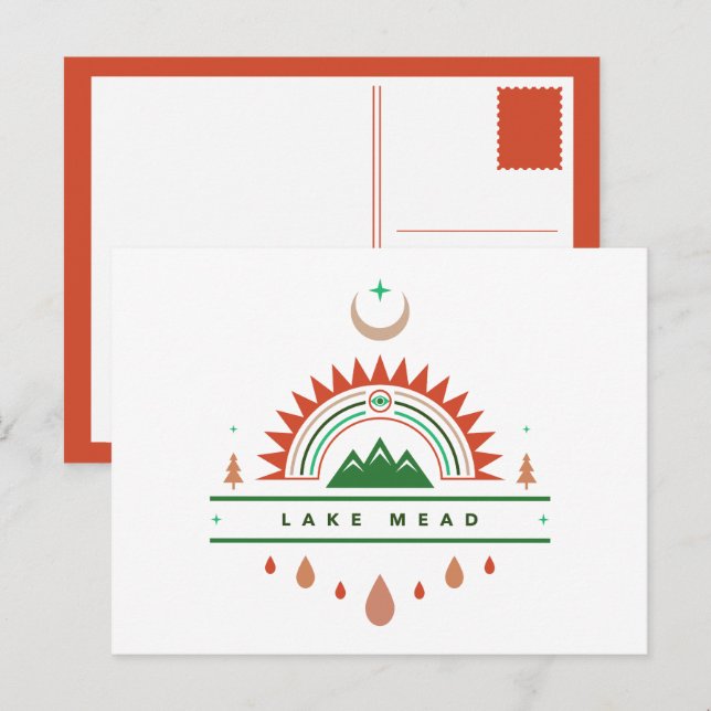 Seemead arizona Regenbogenmond Postkarte (Vorne/Hinten)