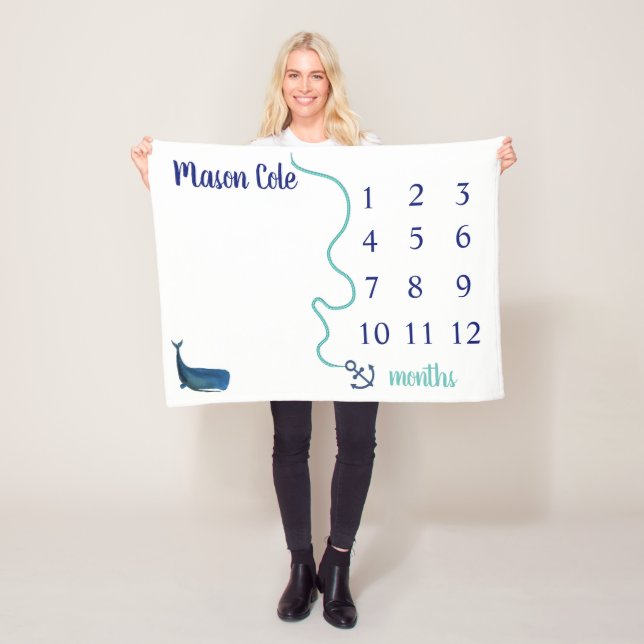 Seemeilenstein-Decke Fleecedecke (Beispiel)