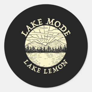Seemodus Lake Lemon Camping Indiana Camper Familie Runder Aufkleber