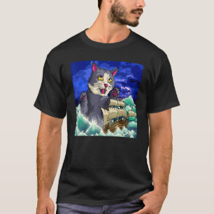 Seemonster-Katzensurrealismus Katz Surrel Meer Ki T-Shirt