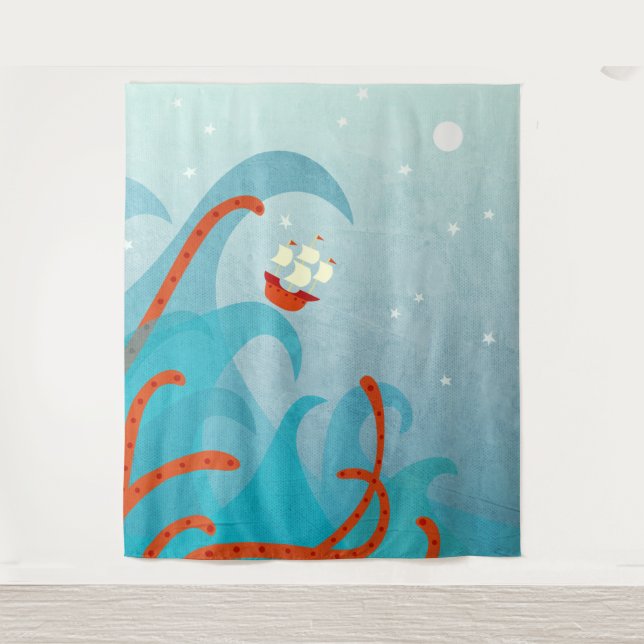 Seemonster Wandteppich (Vorderseite)