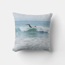 Seemöwe am Strand in Kalifornien Kissen