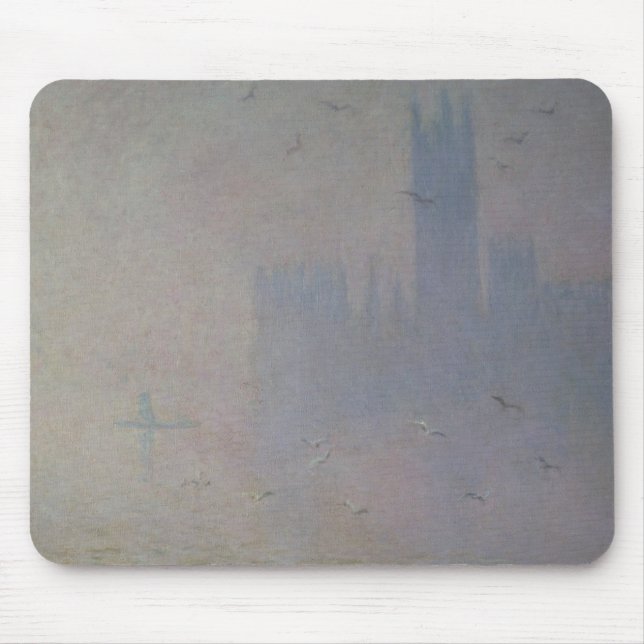 Seemöwen Claude Monets | über Häusern des Mousepad (Vorne)