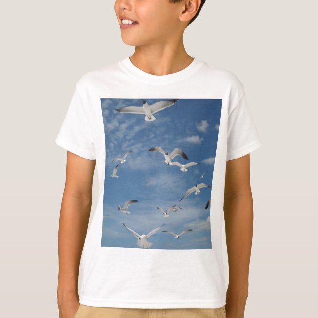 Seemöwen im Flug T-Shirt (Vorderseite)