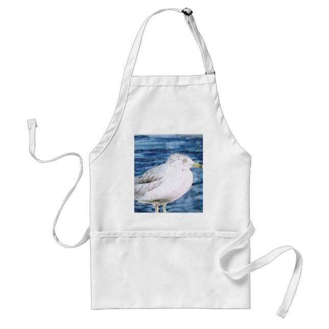 Seemöwevogelseemöwe-Aquarell-Malereikunst Schürze (Vorne)