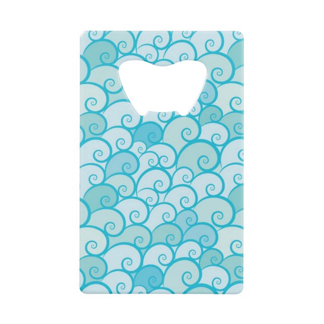 Seemuster Geldkarten Flaschenöffner (Vorderseite)