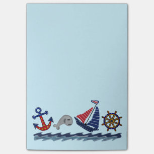 Seemuster-Post-Itanmerkungen Post-it Klebezettel