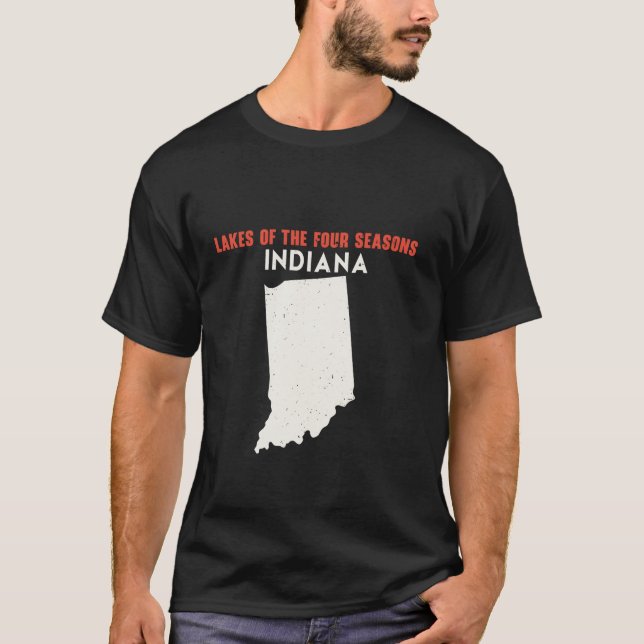 Seen des Four Seasons Indiana USA Staat Amerika T-Shirt (Vorderseite)