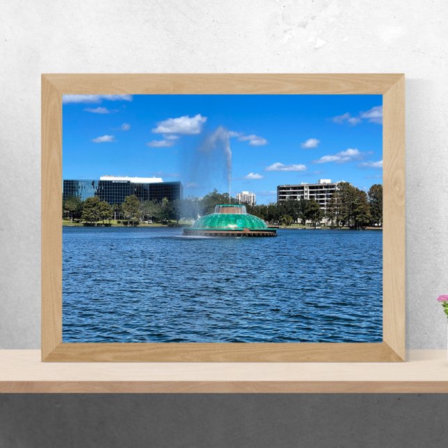 Seen Eola Fossilienmuseum Monte Brè Poster (A photo poster of Lake Eola Fountain in downtown Orlando, Florida)