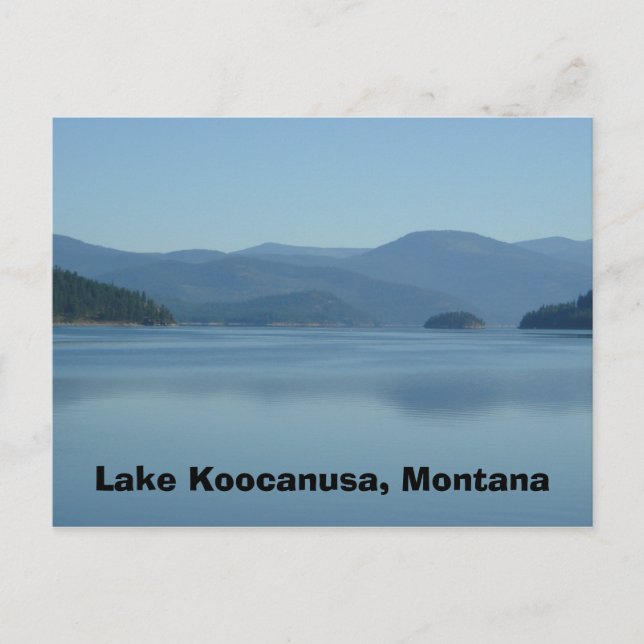 Seen Koocanusa Montana Postkarte (Vorderseite)