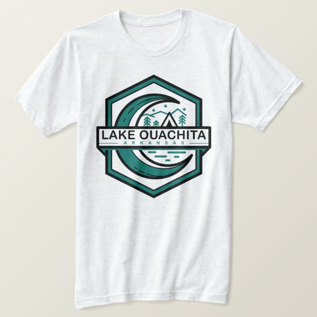 Seen Oachita arkansas moon glänzen Hexa T-Shirt (Design vorne)