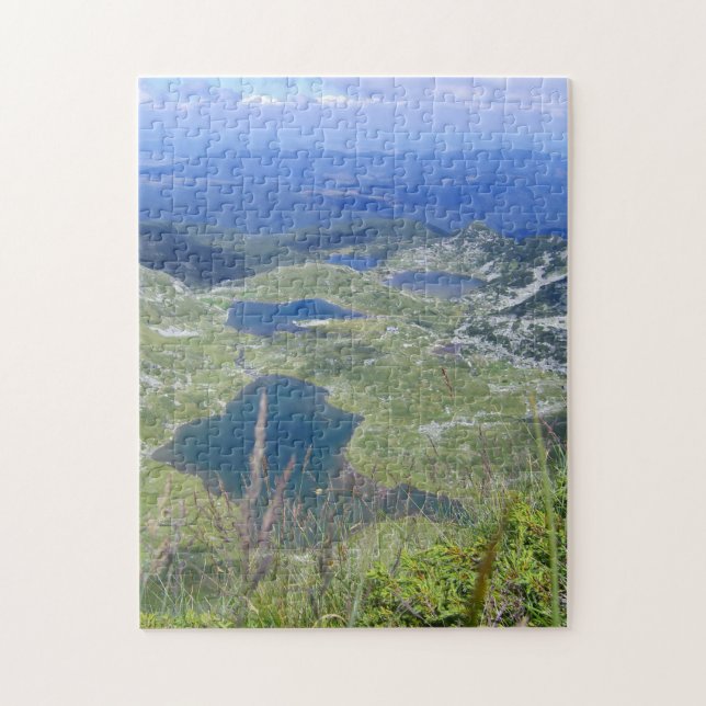 Seen Rila Berg Naturblick Bulgarien Puzzle (Vertikal)