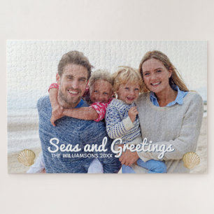 Seen und Greetings Beach Foto Weihnachten Puzzle