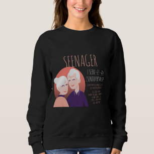 Seenager Citizen Funny Meme Senior Citizen Remüde Sweatshirt
