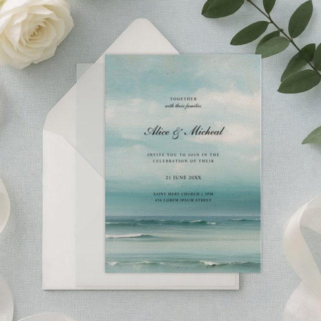 Seenlandschaft Einladung zur Hochzeit (Von Creator hochgeladen)