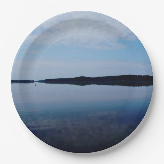 Seenlandschaft, Paper Tellers 9" Pappteller (Vorderseite)