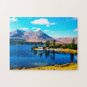 Seenlandschaft von Connemara Galway. Puzzle
