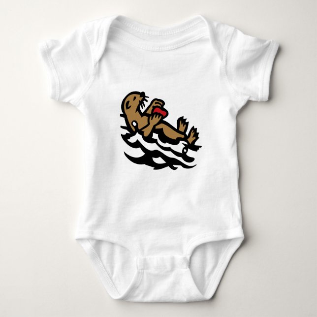 Seeotter Baby Strampler (Vorderseite)