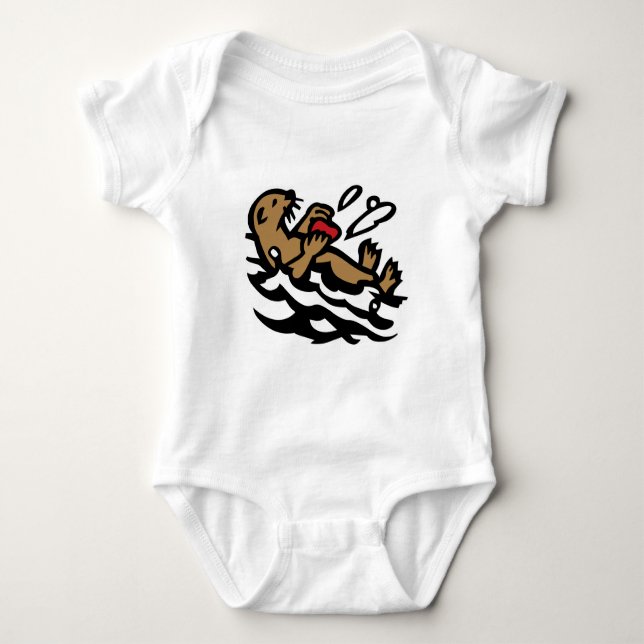 Seeotter Baby Strampler (Vorderseite)