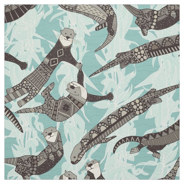 Seeotter blau stoff (Muster)