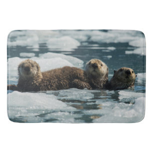 Seeotter-Familie Badematte