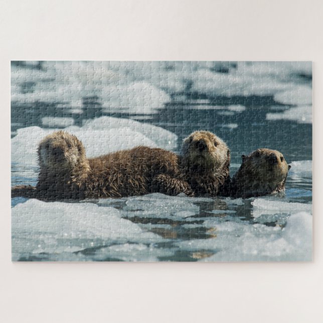 Seeotter-Familie Puzzle (Horizontal)