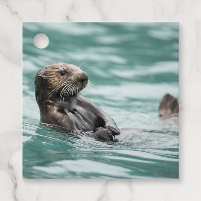 Seeotter Geschenkanhänger (Vorderseite)