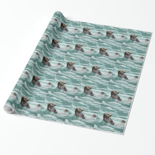 Seeotter Geschenkpapier