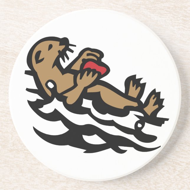 Seeotter Getränkeuntersetzer (Vorne)
