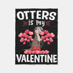 Seeotter ist mein Valentinstag Frohen Valentinstag Fleecedecke