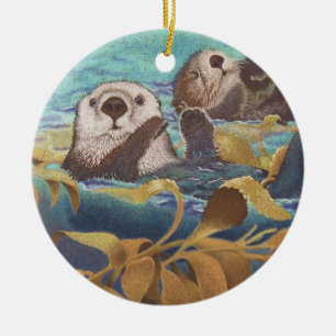 Seeotter Keramik Ornament