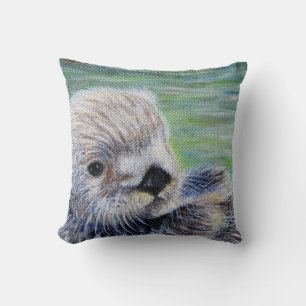Seeotter-Malerei Kissen