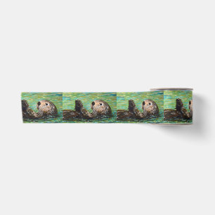 Seeotter-Malerei Satinband