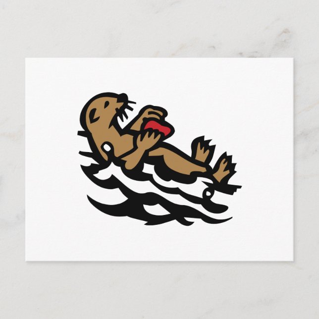 Seeotter Postkarte (Vorderseite)