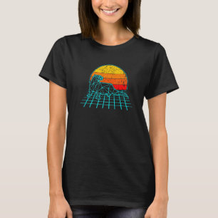 Seeotter Retrowave Vaporwave Otter Meeresbiologi T-Shirt