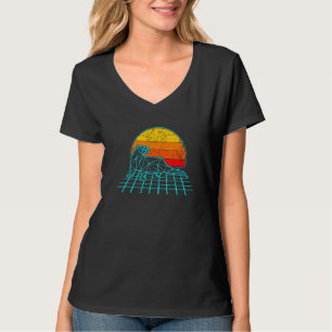 Seeotter Retrowave Vaporwave Otter Meeresbiologi T-Shirt