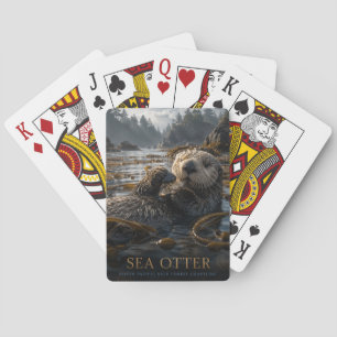 Seeotter-Seetangwald-Tiere-Poker Spielkarten