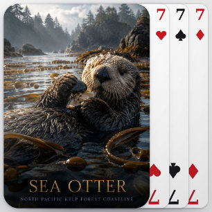 Seeotter-Seetangwald-Tiere-Poker Spielkarten