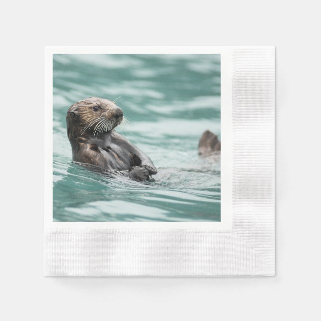 Seeotter Serviette (Vorderseite)