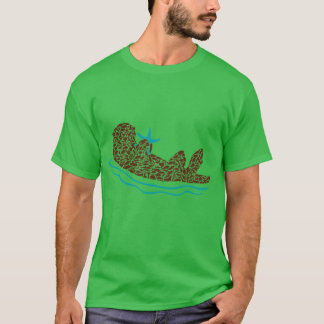Seeotter-Silhouette-Kunst aus Meereskreaturen T-Shirt