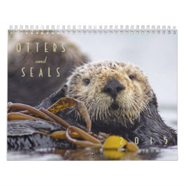 Seeotter und Wandkalender des Siegel-2015 - wild