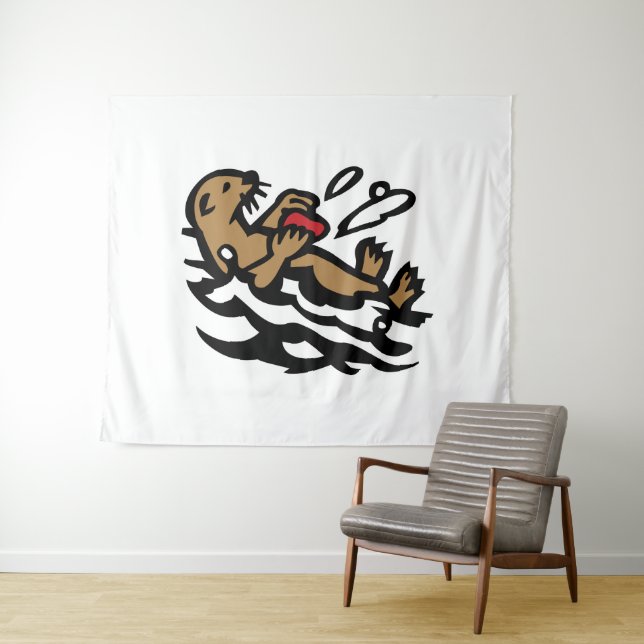 Seeotter Wandteppich (Beispiel (Horizontal))