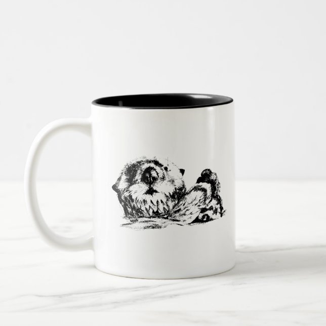 Seeotter Zweifarbige Tasse (Links)