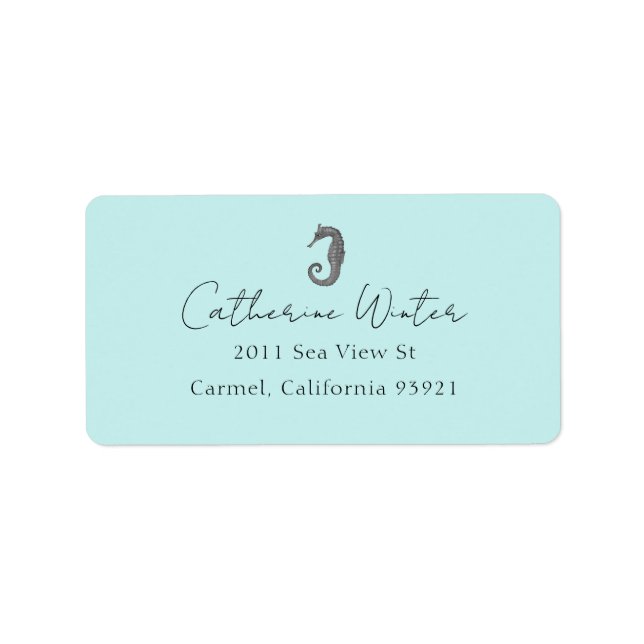 Seepferd-Adresse Adressaufkleber (Vorne)